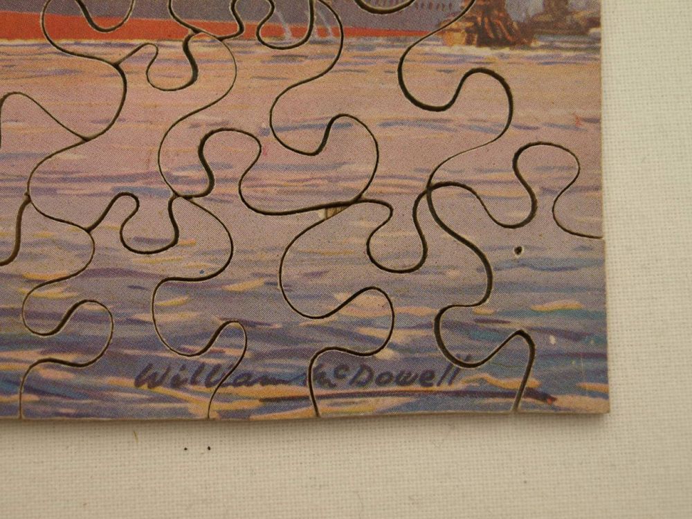 The Majestic & Olympic Vintage 300 Piece Zig Zag Wooden Jigsaw Puzzle.