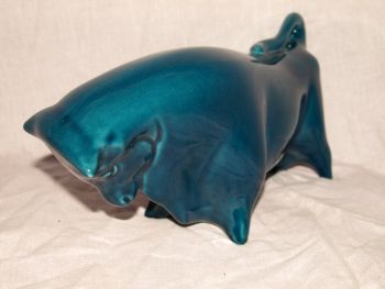 Trentham Pottery Blue Bull By Colin Melbourne. (3)