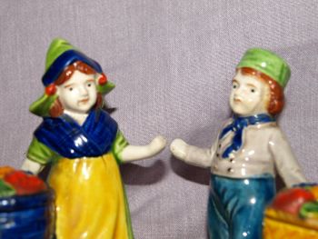 Dutch Fruit Sellers Salt and Pepper Shakers, 1930s. (5)