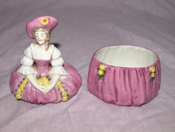 Vintage Sitzendorf Crinoline Lady Trinket Box. (8)