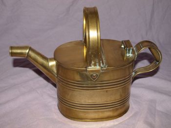 Victorian Brass 3 Pint Servant Water Jug, Watering Can. (2)