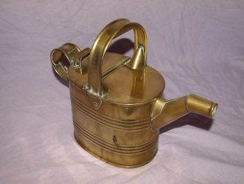 Victorian Brass 3 Pint Servant Water Jug, Watering Can. (4)