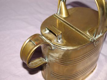 Victorian Brass 3 Pint Servant Water Jug, Watering Can. (6)