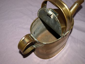 Victorian Brass 3 Pint Servant Water Jug, Watering Can. (7)