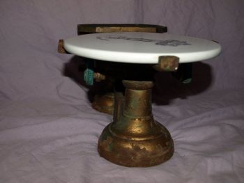 Victorian Cast Iron Dairy Scales With Ceramic Plate. (7)