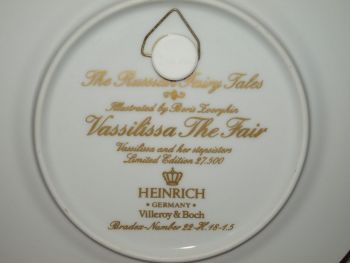 Villeroy &amp; Boch, The Russian Fairy Tales Plate, Vassilissa And Her Stepsist