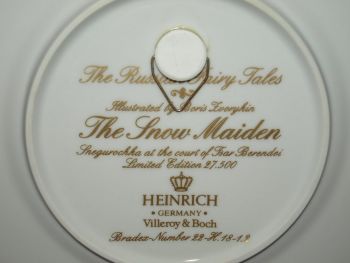 Villeroy &amp; Boch, The Russian Fairy Tales Plate, Snegurochka At The Court Of