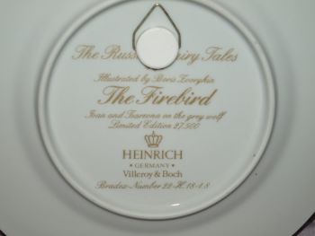 Villeroy &amp; Boch, The Russian Fairy Tales Plate, Ivan And Tsarevna On The Gr