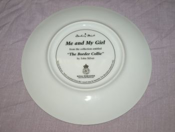 Royal Worcester Border Collie Plate &lsquo;Me And My Girl&rsquo;. Danbury Mint (3)