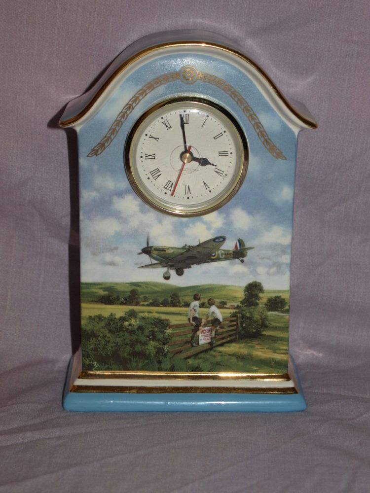 Limited Edition Heirloom Porcelain Clock ‘Hero’s Of The Sky’ by Bradex.