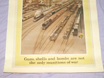 Reproduction WW2 Poster &lsquo;Railway Equipment Is War Equipment&rsquo; by Fred Taylor