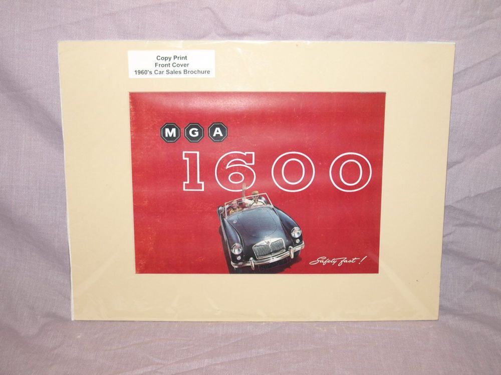 MGA 1600 Car Sales Brochure Front Cover Copy Print.