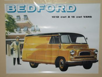 Bedford 10 12 and 15 CWT Vans Sales Brochure Front Cover Copy Print. (2)