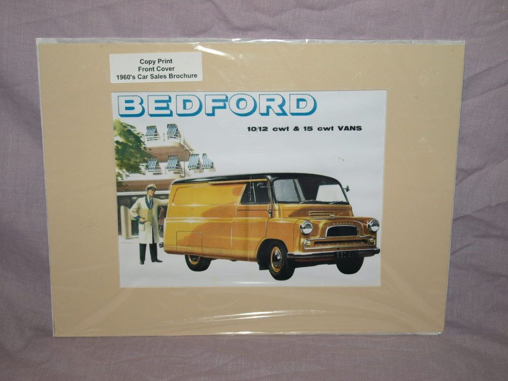 Bedford 10 12 and 15 CWT Vans Sales Brochure Front Cover Copy Print.