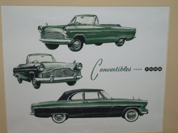 Convertibles From Ford Car Sales Brochure Front Cover Copy Print. (4)