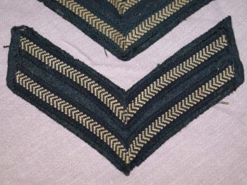 WW2 RAF Uniform Pair of Corporal Chevron Insignia Rank Stripes. (3)