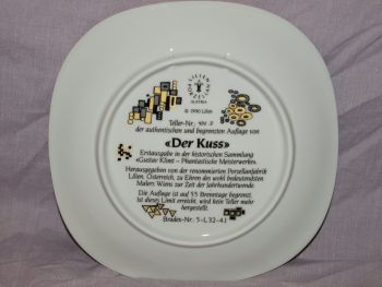 Lilien Porcelain Limited Edition Plate &lsquo;Der Kuss&rsquo; The Kiss. (3)