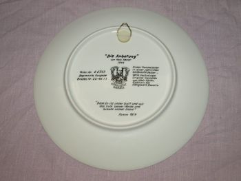 Konigszelt Limited Edition Collectors Plate by Hedi Keller, The Worship. (3