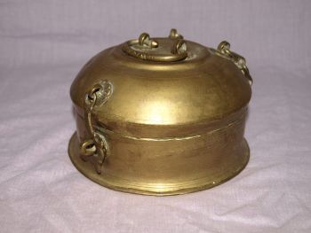 Old Indian Brass Betel Nut or Spice Box. (2)