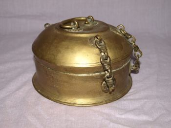Old Indian Brass Betel Nut or Spice Box. (3)
