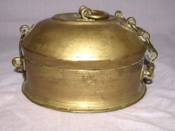 Old Indian Brass Betel Nut or Spice Box. (6)