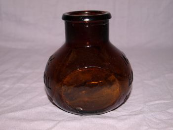 Antique 16oz Amber Glass Bovril Jar. (2)