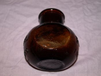 Antique 16oz Amber Glass Bovril Jar. (4)