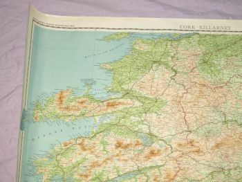 Bartholomew&rsquo;s &frac14; Inch Map Of Ireland, Cork-Killarney. (2)