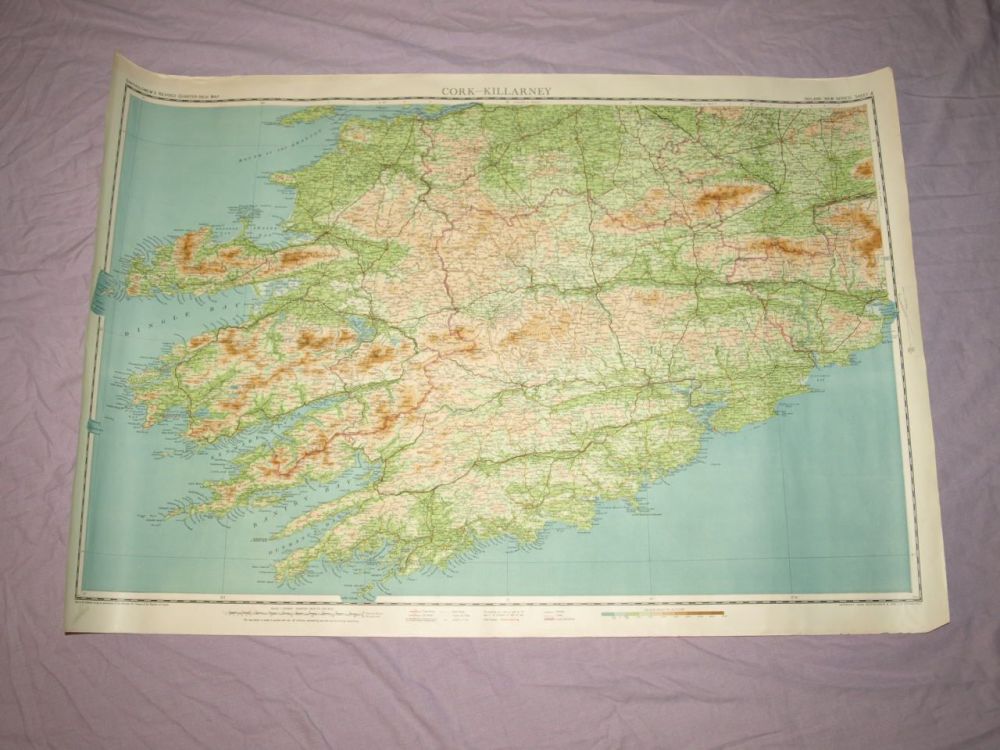 Bartholomew’s ¼ Inch Map Of Ireland, Cork-Killarney.