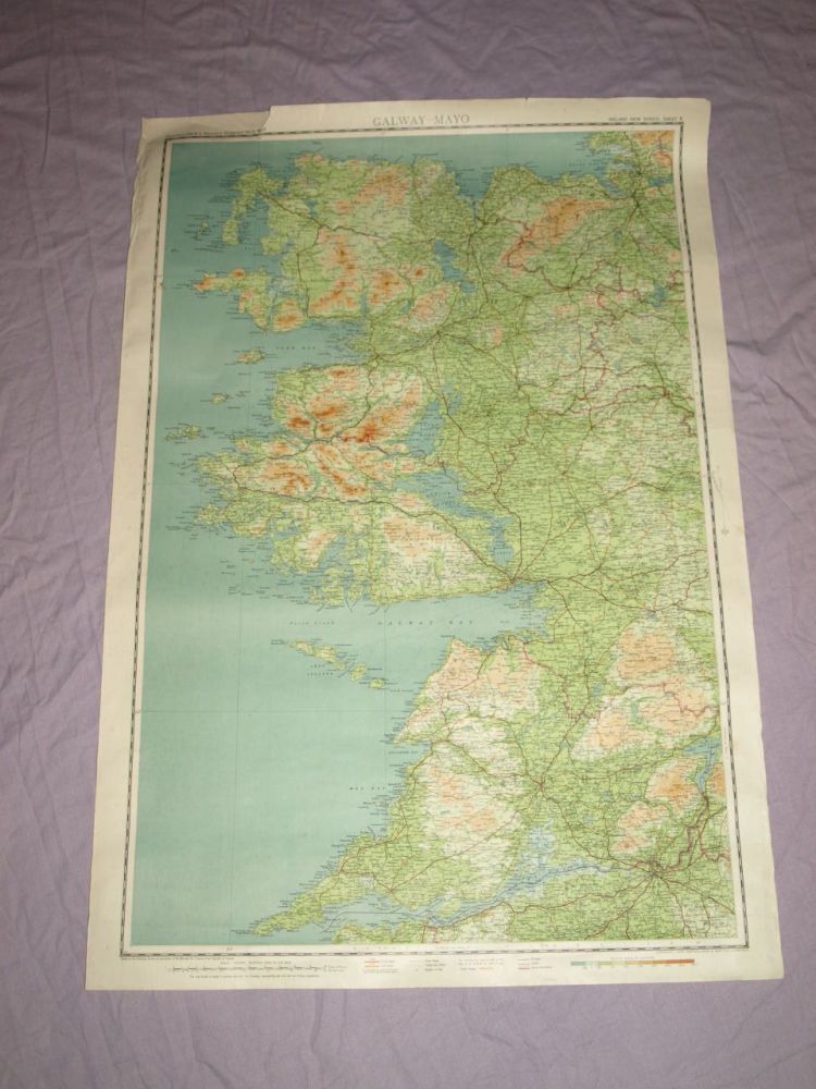 Bartholomew’s ¼ Inch Map Of Ireland, Galway-Mayo.