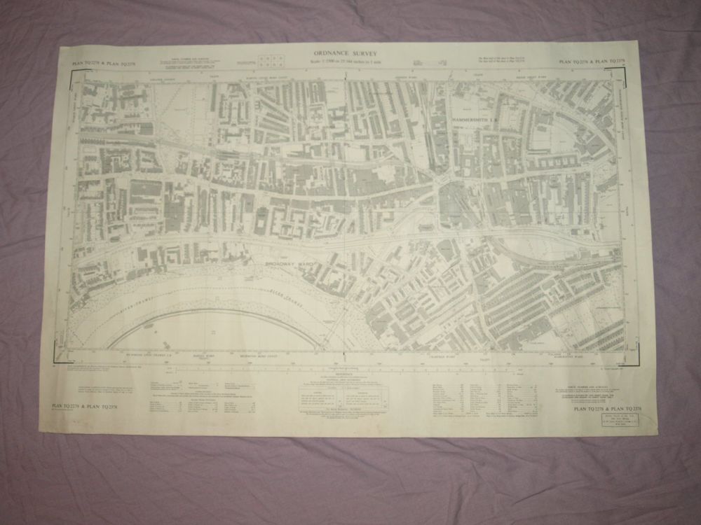 Ordnance Survey Map West London, 1968.