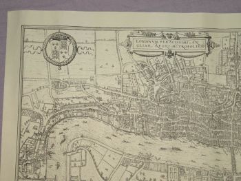 Map Of London, England 1570s Reproduction. (2)