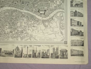 Plan of London From Actual Survey 1832, Reproduction Map. (5)