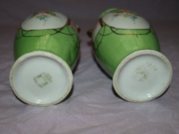 Kinjo China Nippon, Pair of Hand Painted Vases. (7)