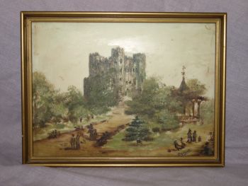 Rochester Castle, Pair of Oil on Panel Paintings. (2)