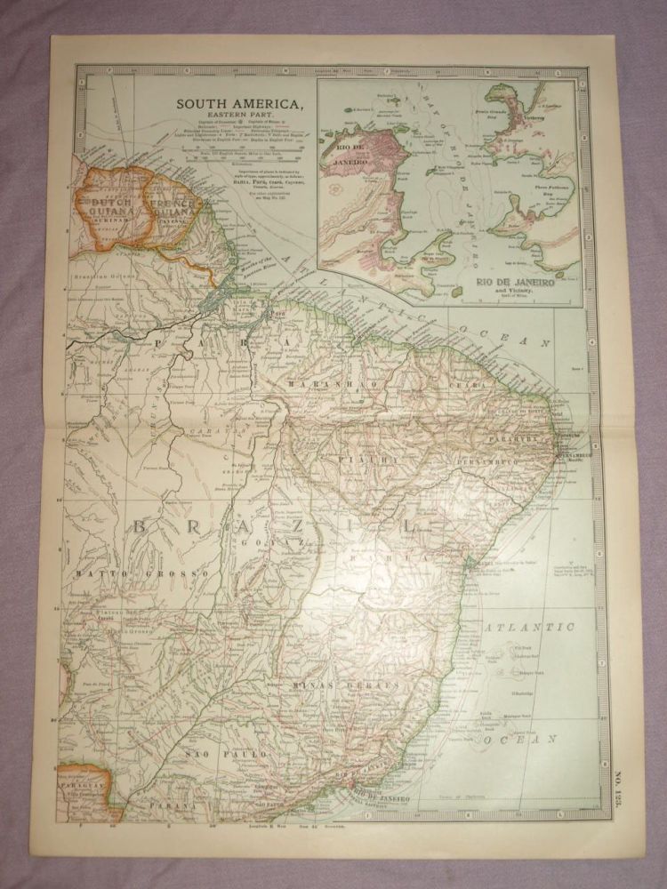 Map of South America, Eastern Part, 1903.