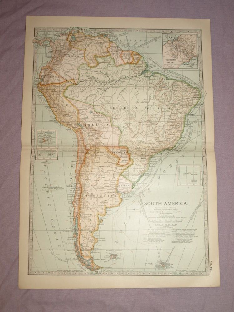 Map of South America, 1903.