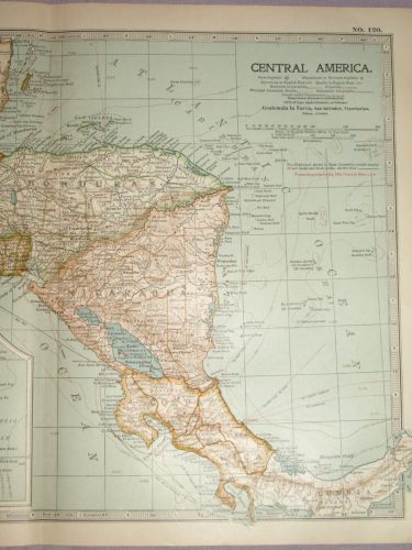Map of Central America, 1903. (3)