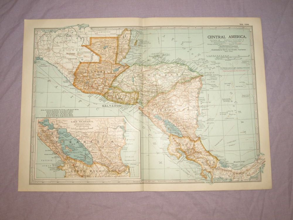 Map of Central America, 1903.