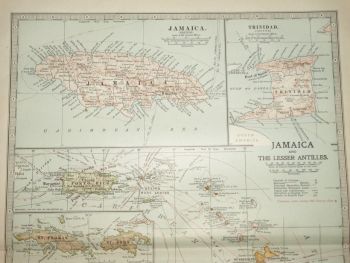 Map of Jamaica and The Lesser Antilles, 1903. (2)