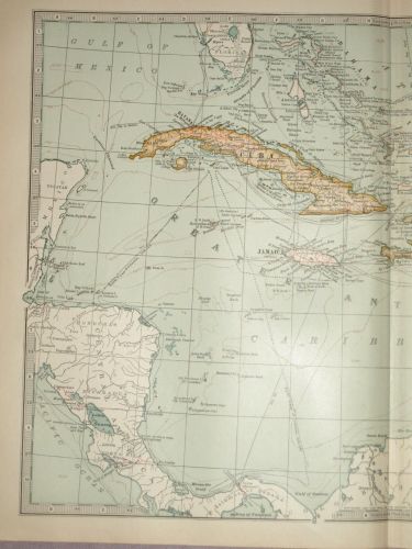 Map of The West Indies, 1903. (2)