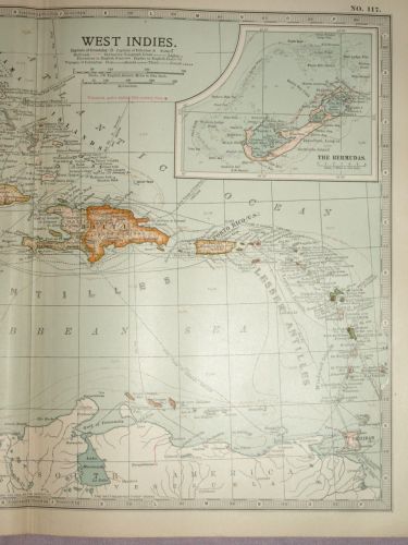 Map of The West Indies, 1903. (3)