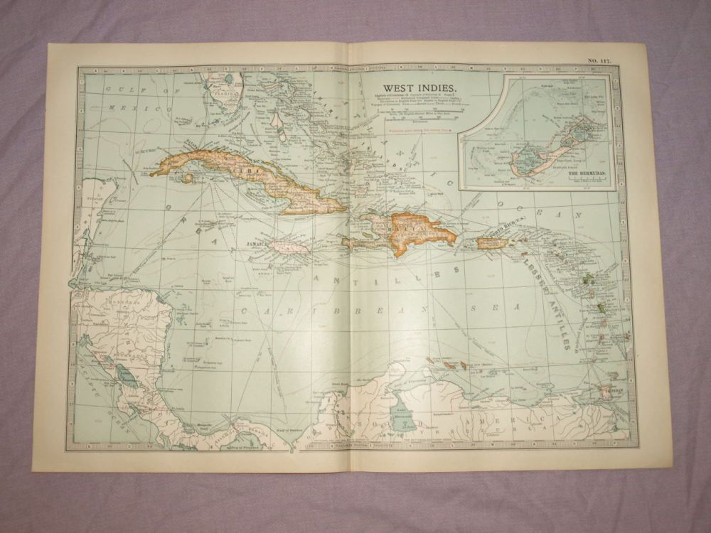 Map of The West Indies, 1903.