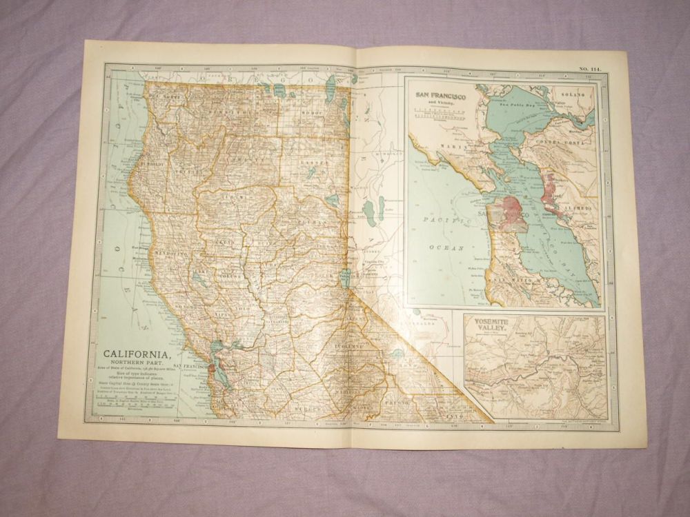 Map of California, Northern Part, 1903.