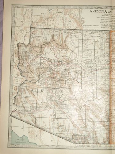 Map of Arizona and New Mexico, 1903. (2)