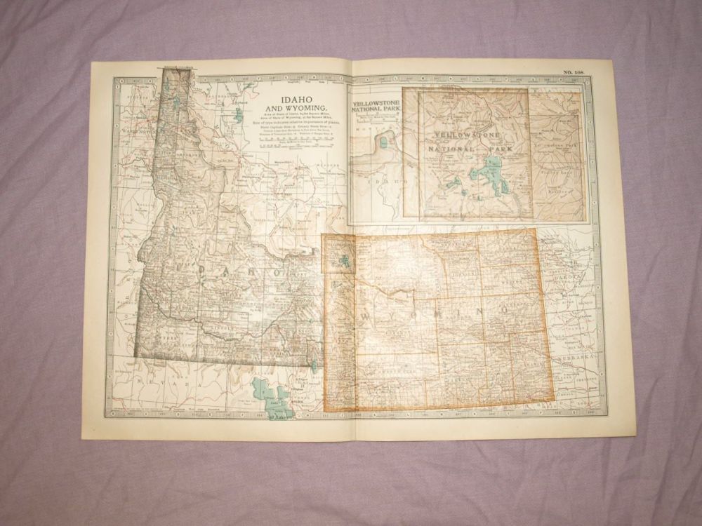 Map of Idaho and Wyoming, 1903.