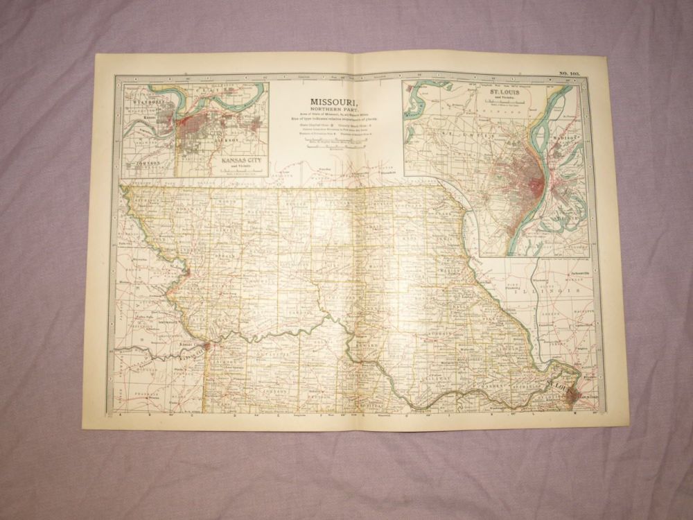 Map of Missouri, Northern Part, 1903.