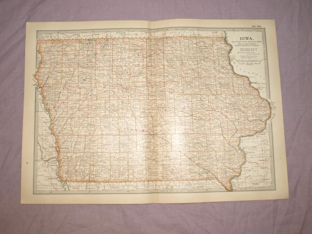 Map of Iowa, 1903.