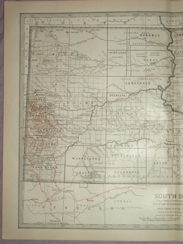 Map of South Dakota, 1903.