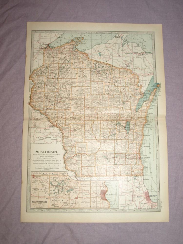 Map of Wisconsin, 1903.